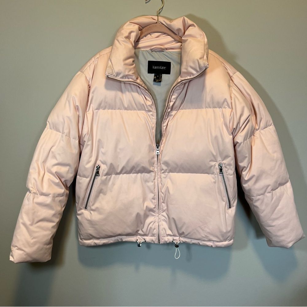 Karen Kane Women’s Pale Pink Puffer Coat Small